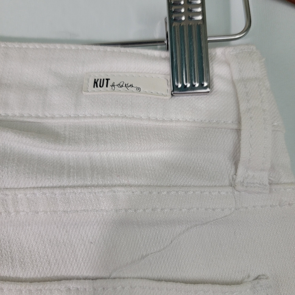 Kut from the Kloth White Denim Jean Shorts - Picture 6 of 10